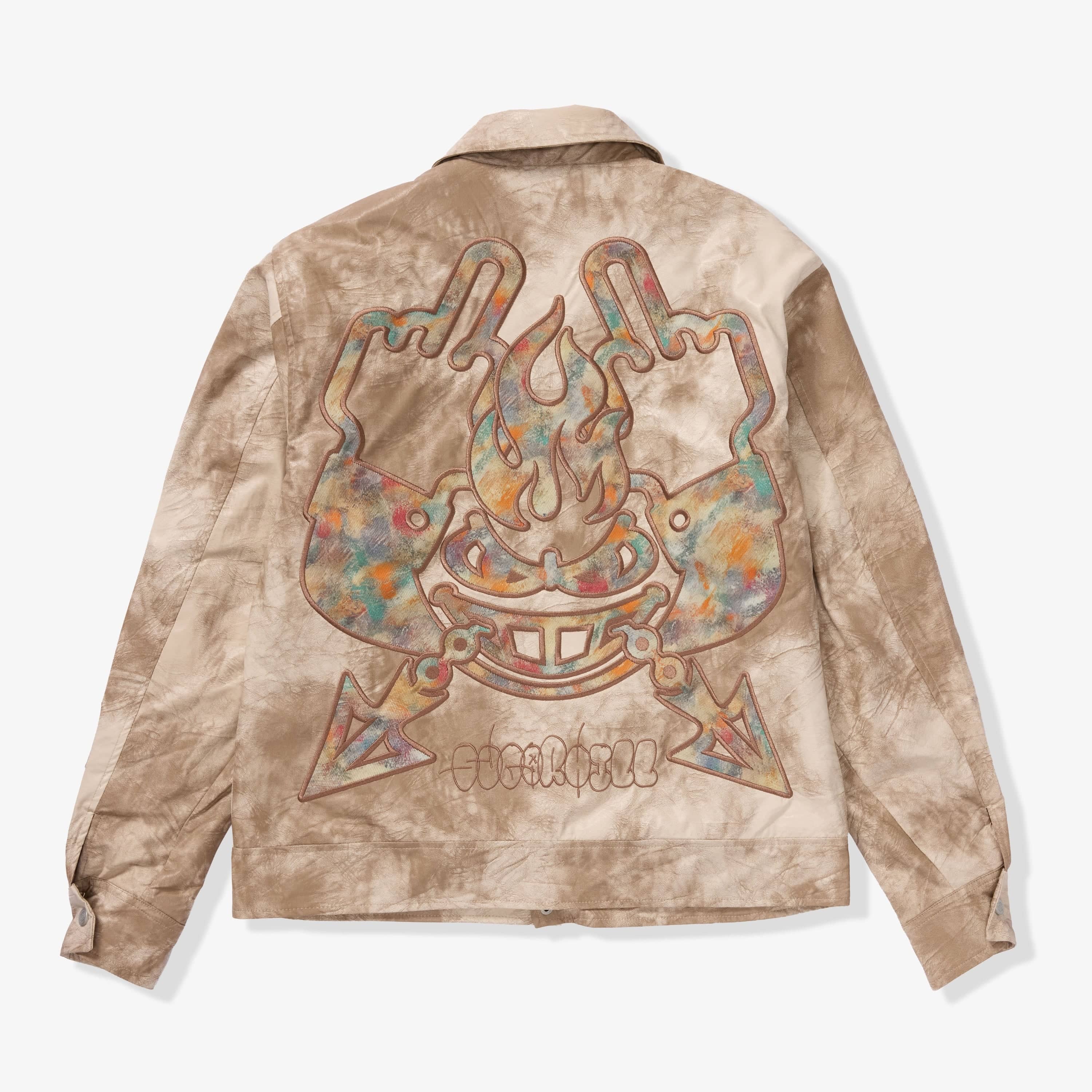 "Franz" Leather Jacket (cracked beige) - Image 11