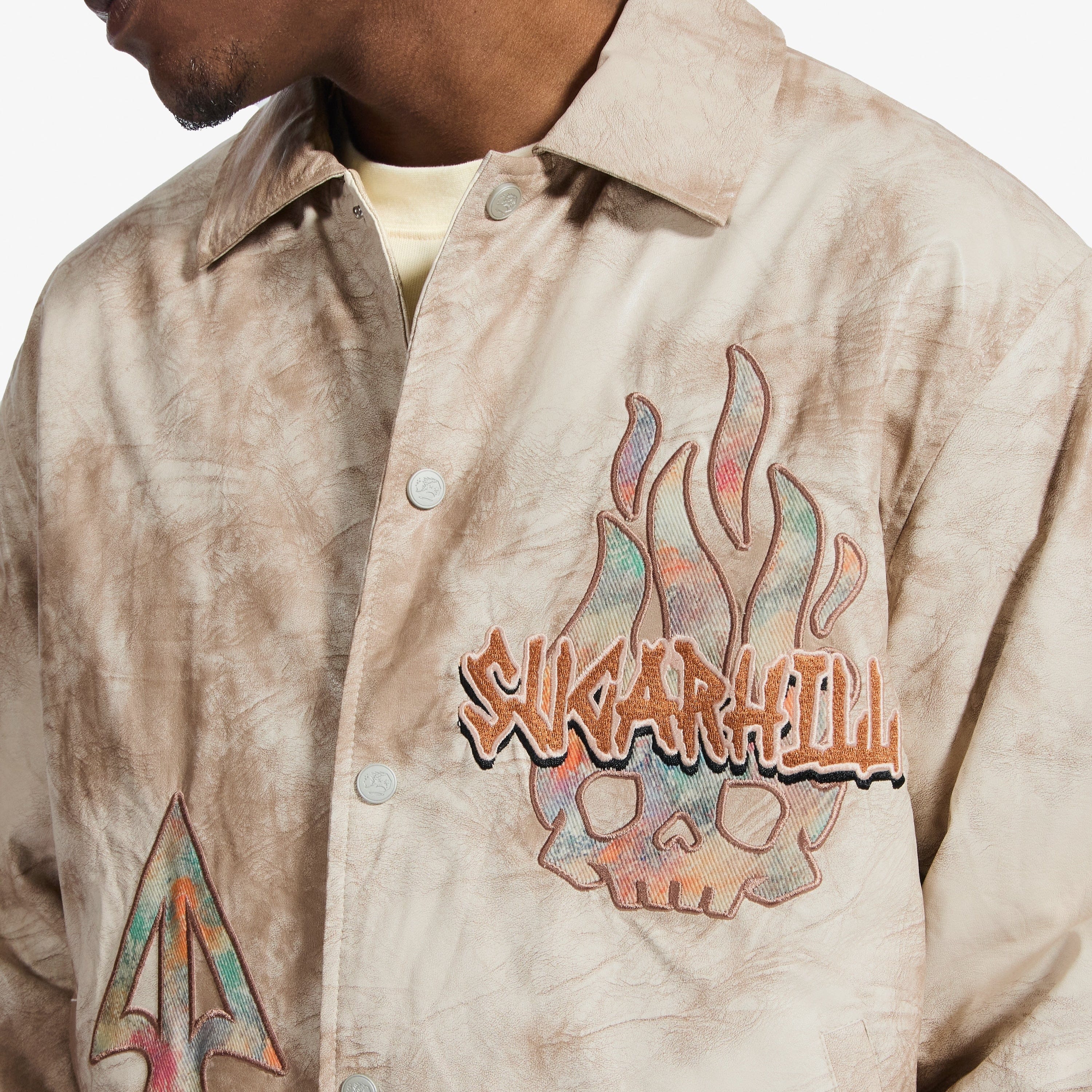 "Franz" Leather Jacket (cracked beige) - Image 3