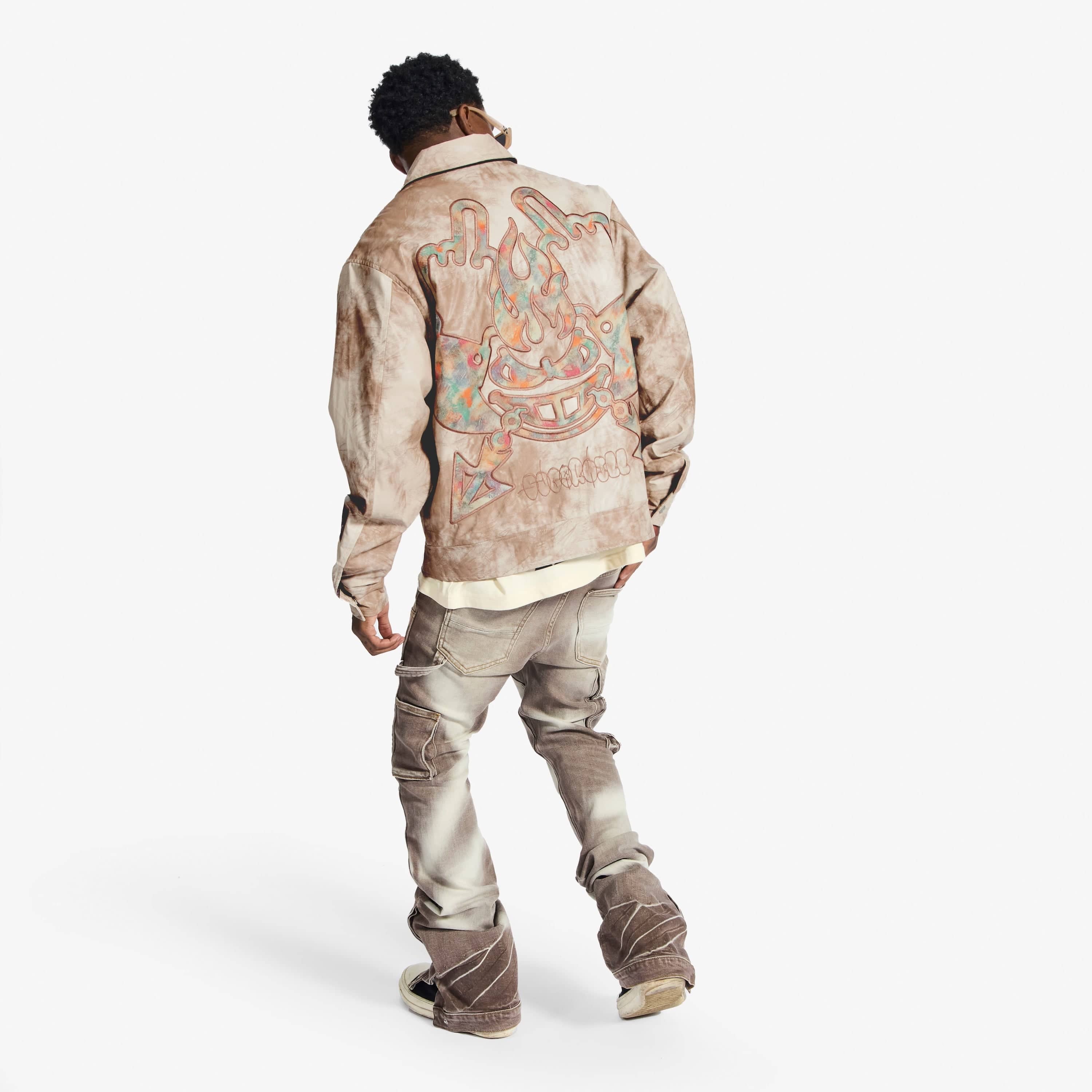 "Franz" Leather Jacket (cracked beige) - Image 5