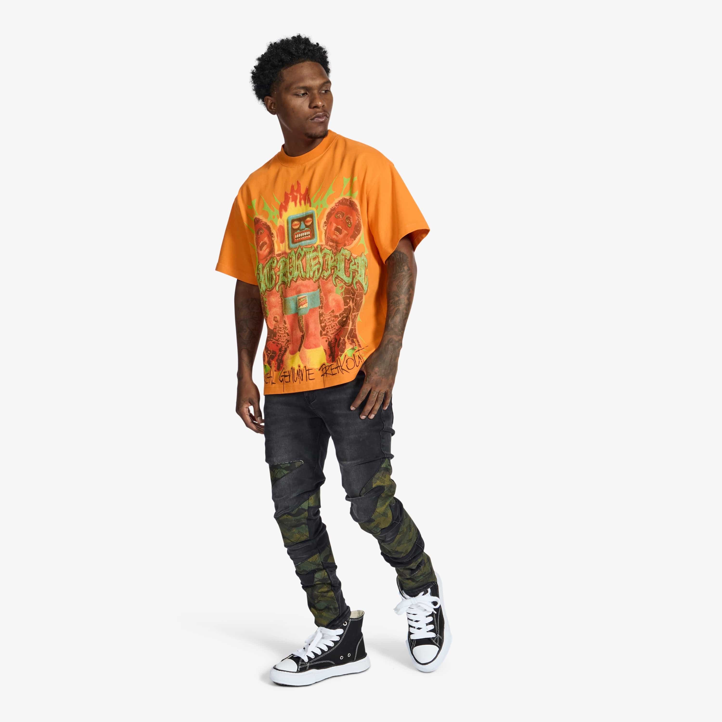 "Freakout" T-Shirt (orange) - Image 4