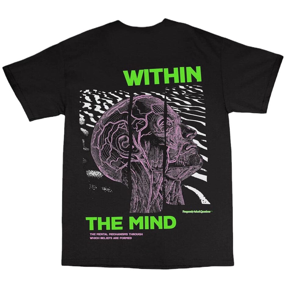 Frequently Asked Questions The Mind T Shirt (Black) 24-430BP - Image 2
