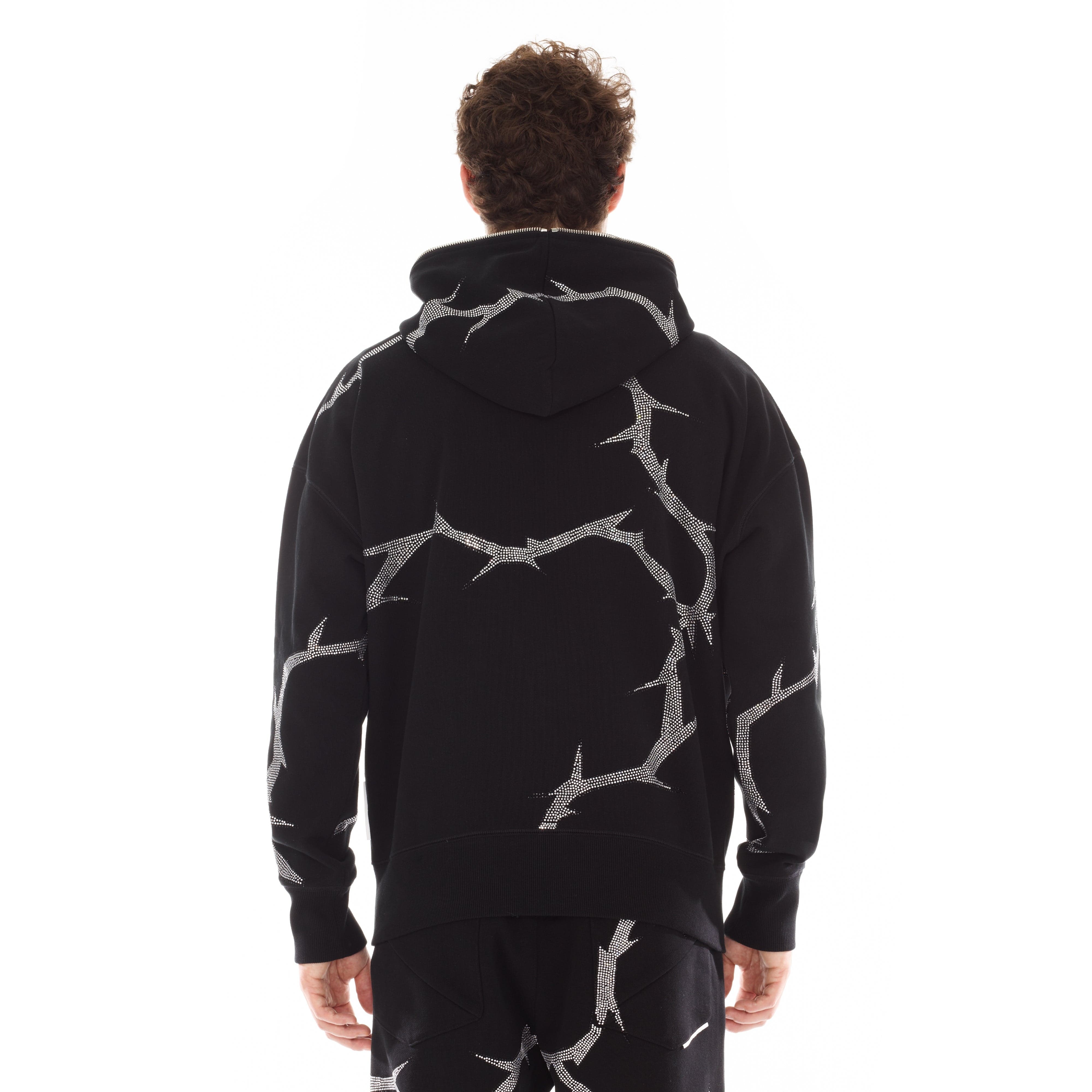 FULL ZIP SWEATSHIRT IN BLACK THORN - Image 3