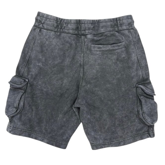 G West French Terry Cargo Shorts (Black Acid Wash) GWAPSH2040 - Image 2