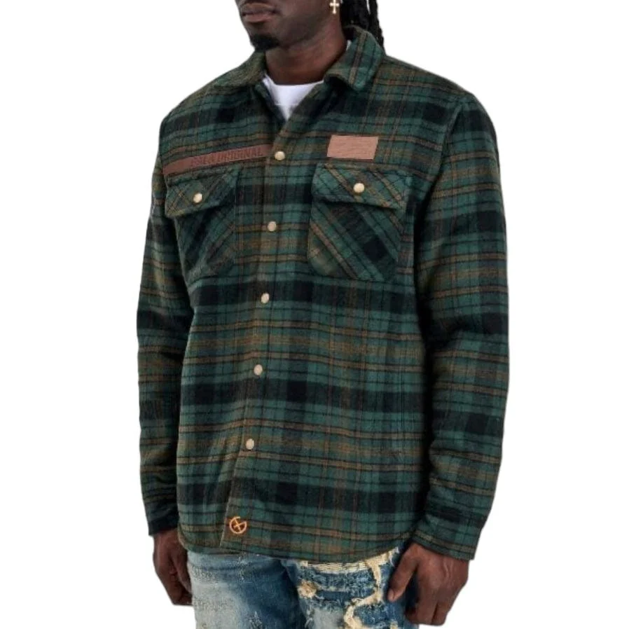 Gala Original Dazed Flannel Jacket (Army) G-H-23-014 - Image 4