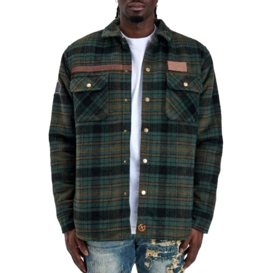 Gala Original Dazed Flannel Jacket (Army) G-H-23-014 - Image 5
