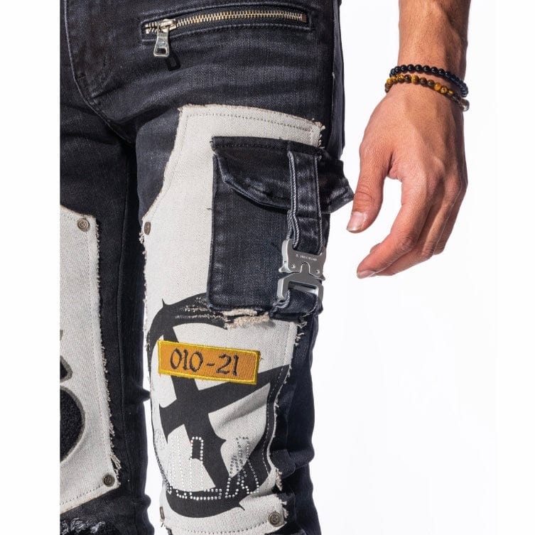Gala Original Doomsday Denim Jean (Jet Black/Charcoal Combo) GH-21-10 - Image 4