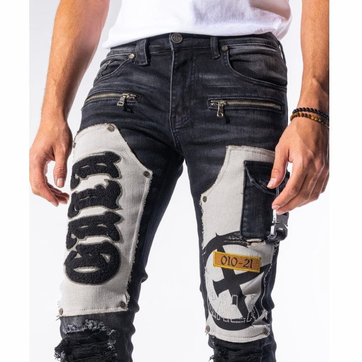 Gala Original Doomsday Denim Jean (Jet Black/Charcoal Combo) GH-21-10 - Image 5