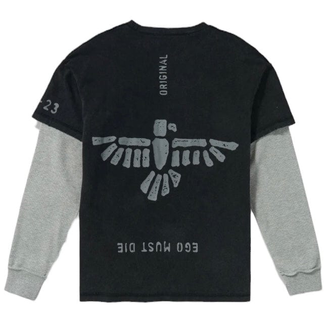 Gala Original Ego Must Die Thermal LS Tee (Black/Grey) G-SPR-23-028 - Image 2