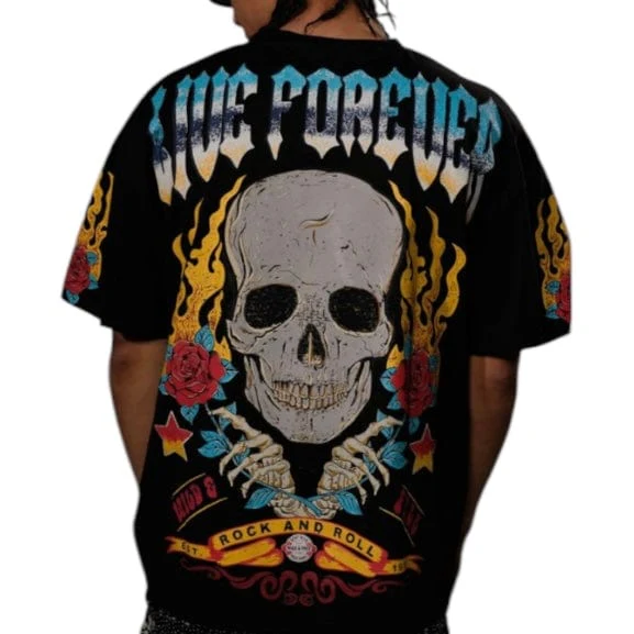 Genuine Live Forever T Shirt (Black) GN6190-BLK - Image 3