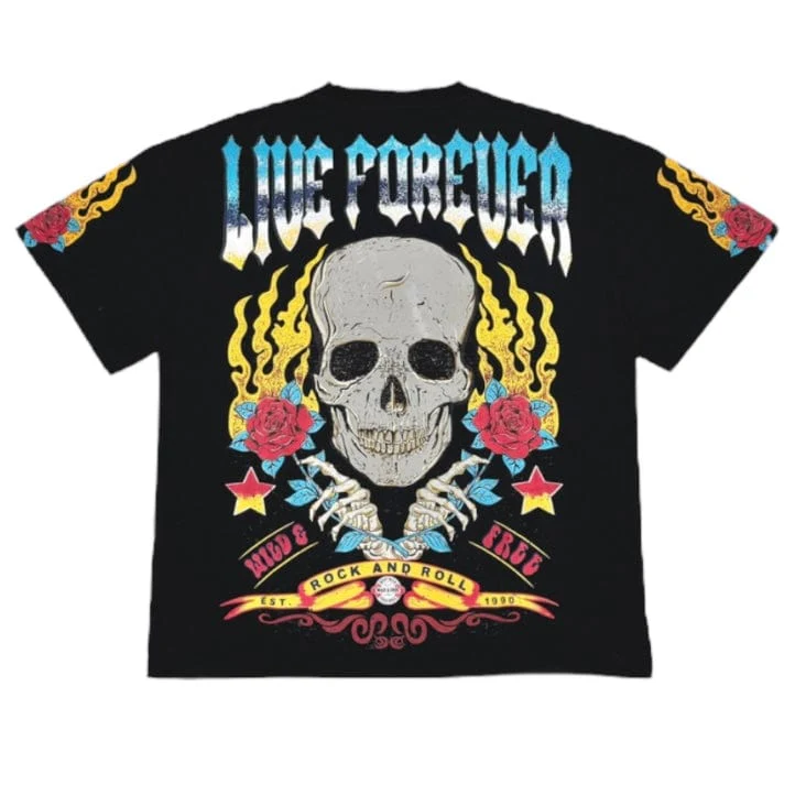 Genuine Live Forever T Shirt (Black) GN6190-BLK - Image 5