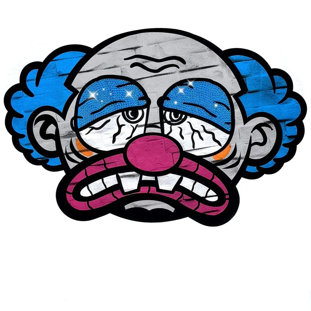 Genuine Sad Clown T Shirt (White) GN6263-WHT - Image 3