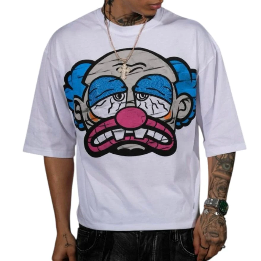 Genuine Sad Clown T Shirt (White) GN6263-WHT - Image 5