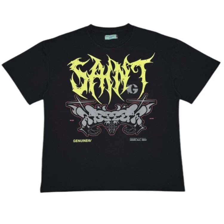 Genuine Saint T Shirt (Black) GN6218-BLK - Image 4
