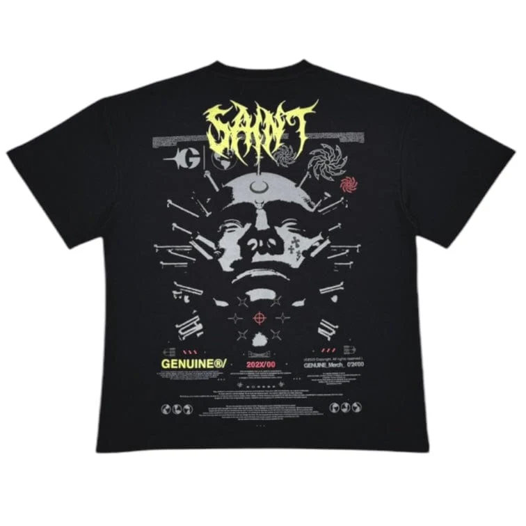 Genuine Saint T Shirt (Black) GN6218-BLK - Image 5