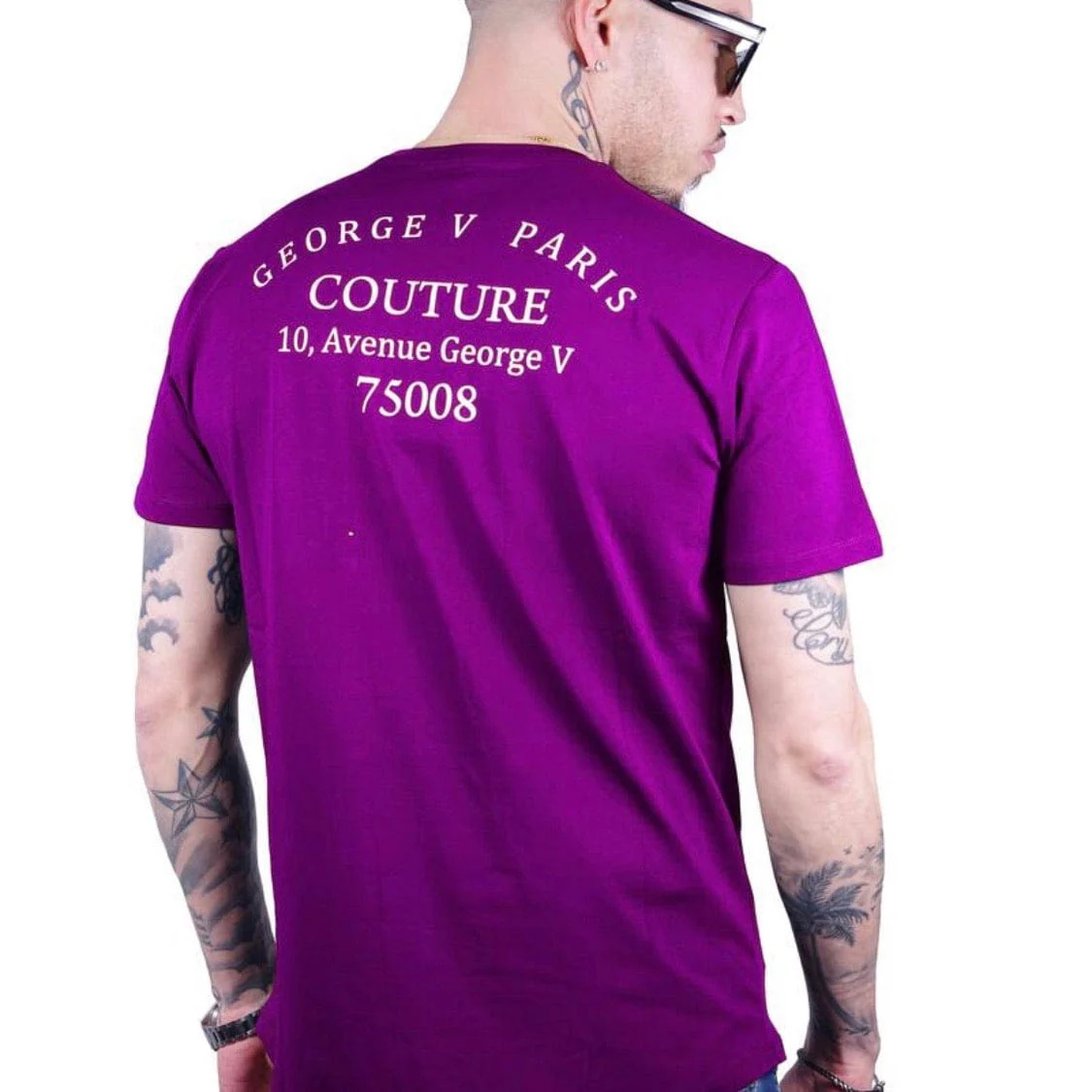 George V Crystal AK T-Shirt (Purple/Gold) GV-2017 - Image 2