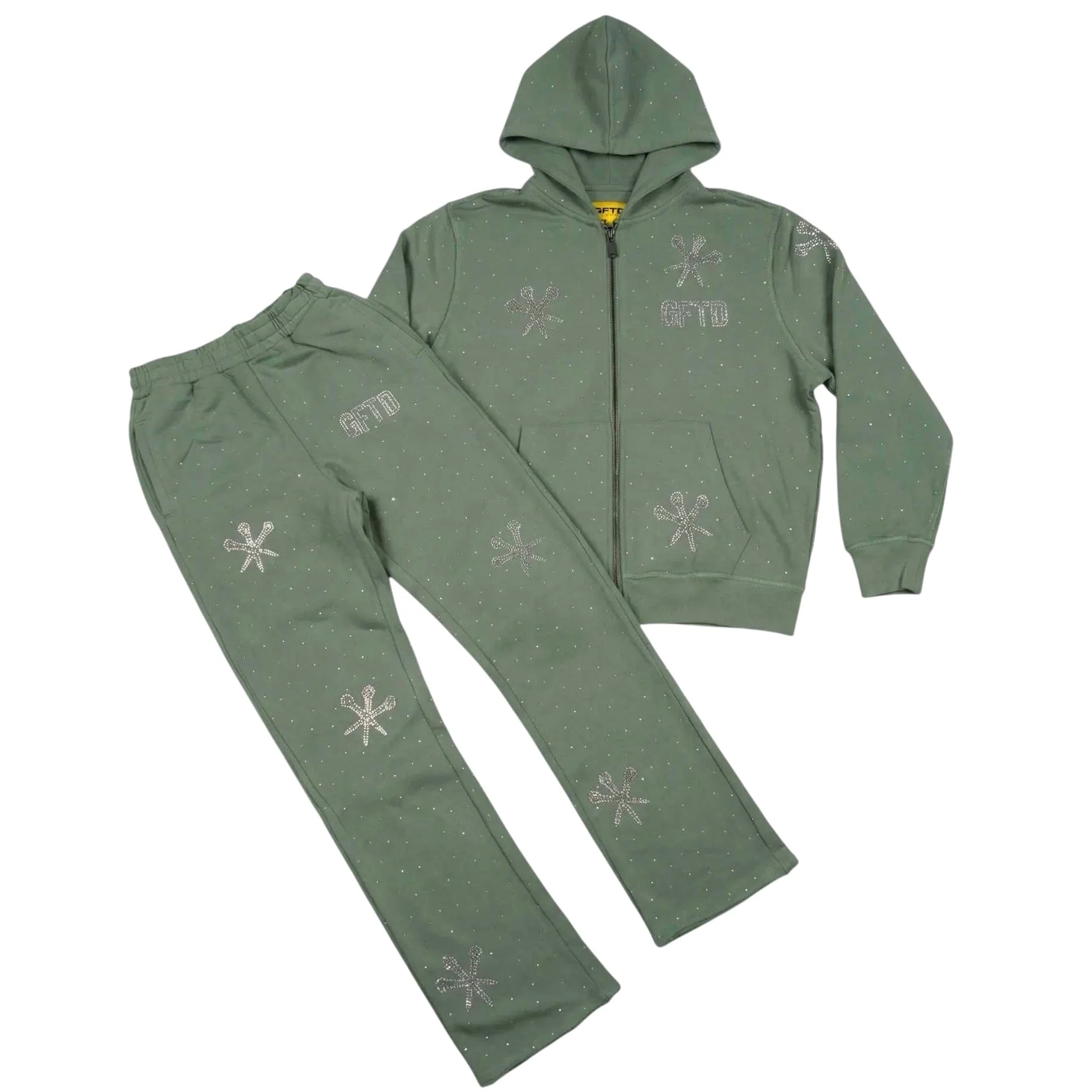 GFTD La Dagger Hoodie & Pants Set (Green) - Image 3