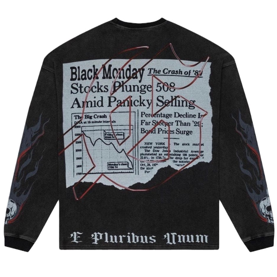 Godspeed Black Monday Thermal LS T-Shirt (Grey Wash) - Image 2