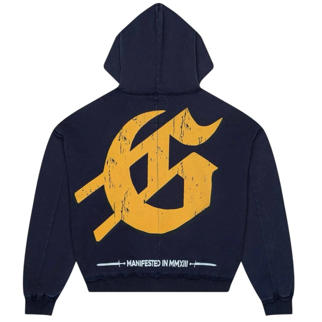 Godspeed Chrome Liberty Zip Hoodie V2 (Navy Wash) - Image 2