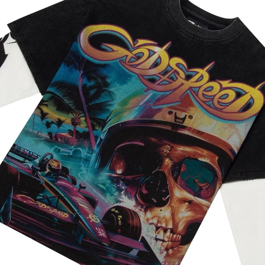 Godspeed F1 Dreams Layered T Shirt (Black) - Image 3