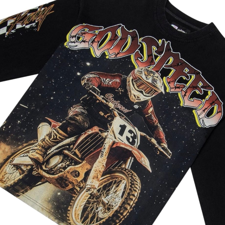 Godspeed Full Throttle LS T-Shirt (Black Wash) - Image 3