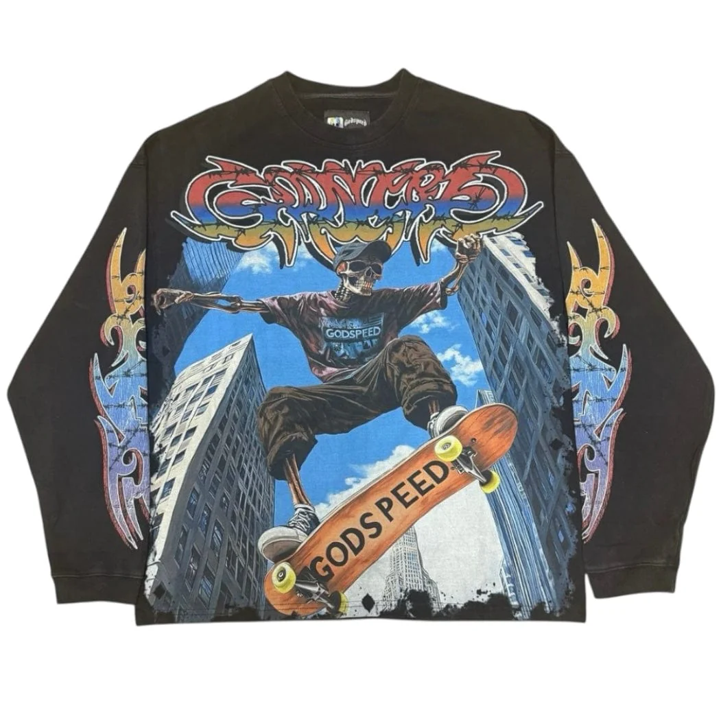 Godspeed Ollie LS T Shirt (Black Wash)