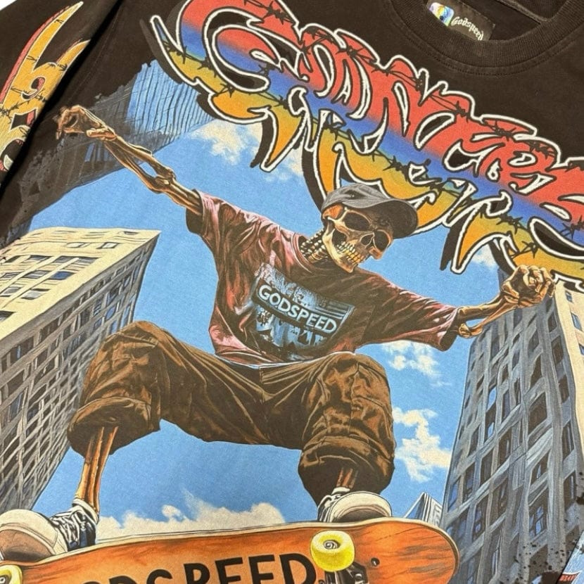 Godspeed Ollie LS T Shirt (Black Wash) - Image 3