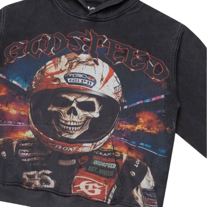 Godspeed Racer Goldie Hoodie (Grey Wash) - Image 3