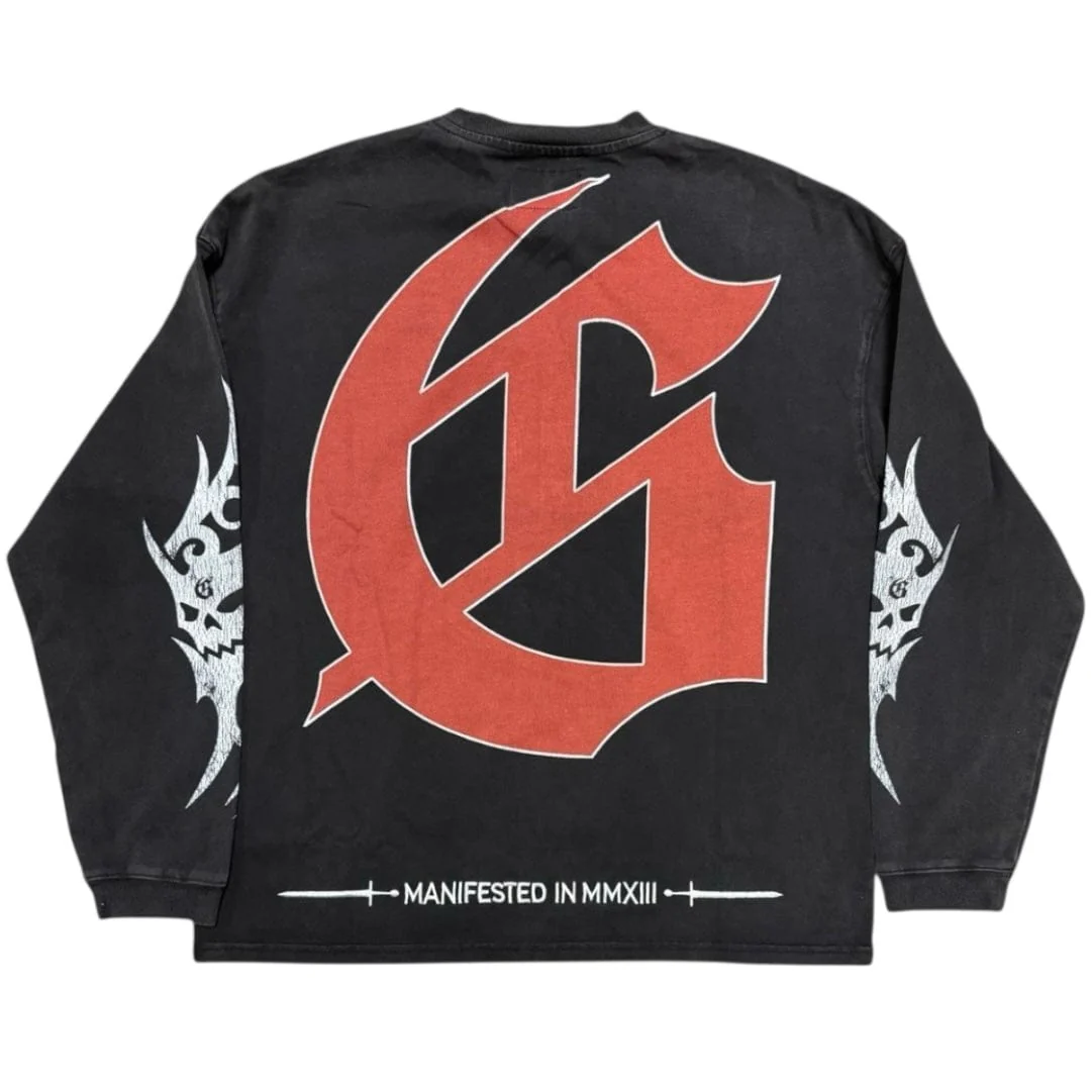 Godspeed Sea Sick LS T Shirt (Black Wash) - Image 2