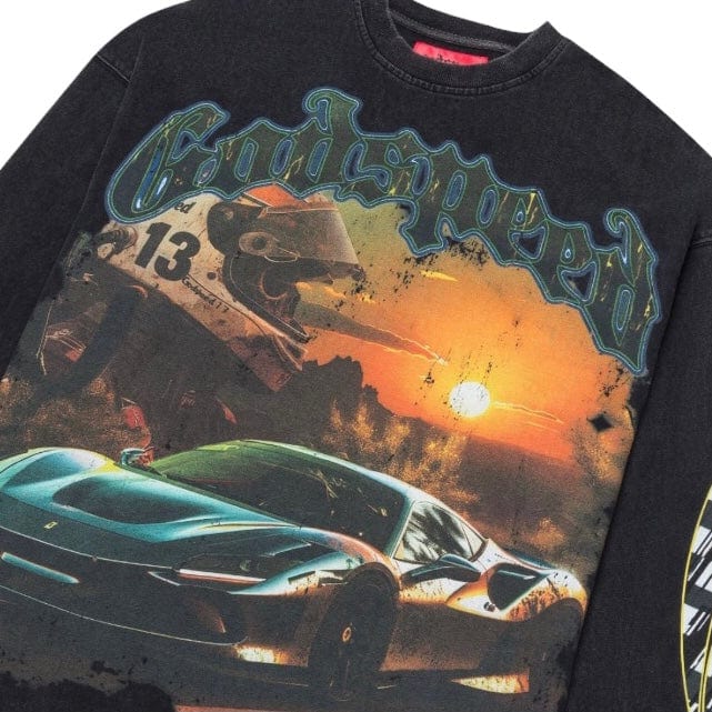 Godspeed Sunset Drift LS T-Shirt (Black Wash) - Image 3