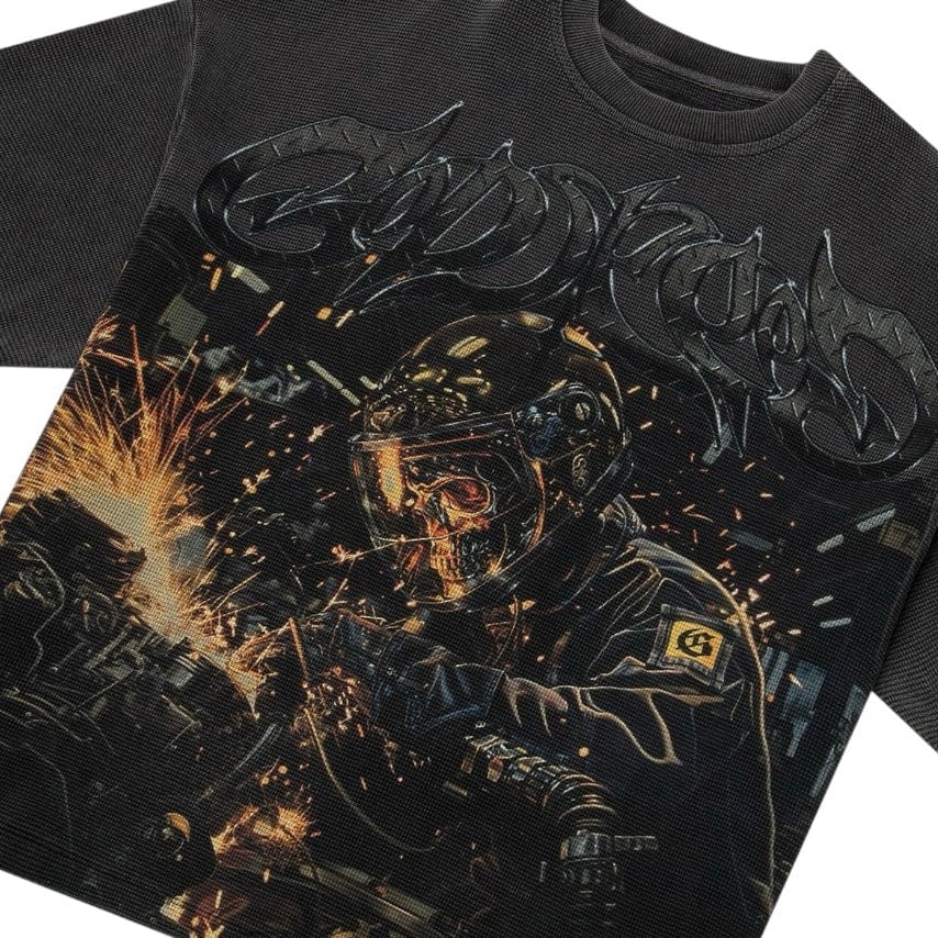 Godspeed Under Construction Thermal T Shirt (Gray Wash) - Image 3