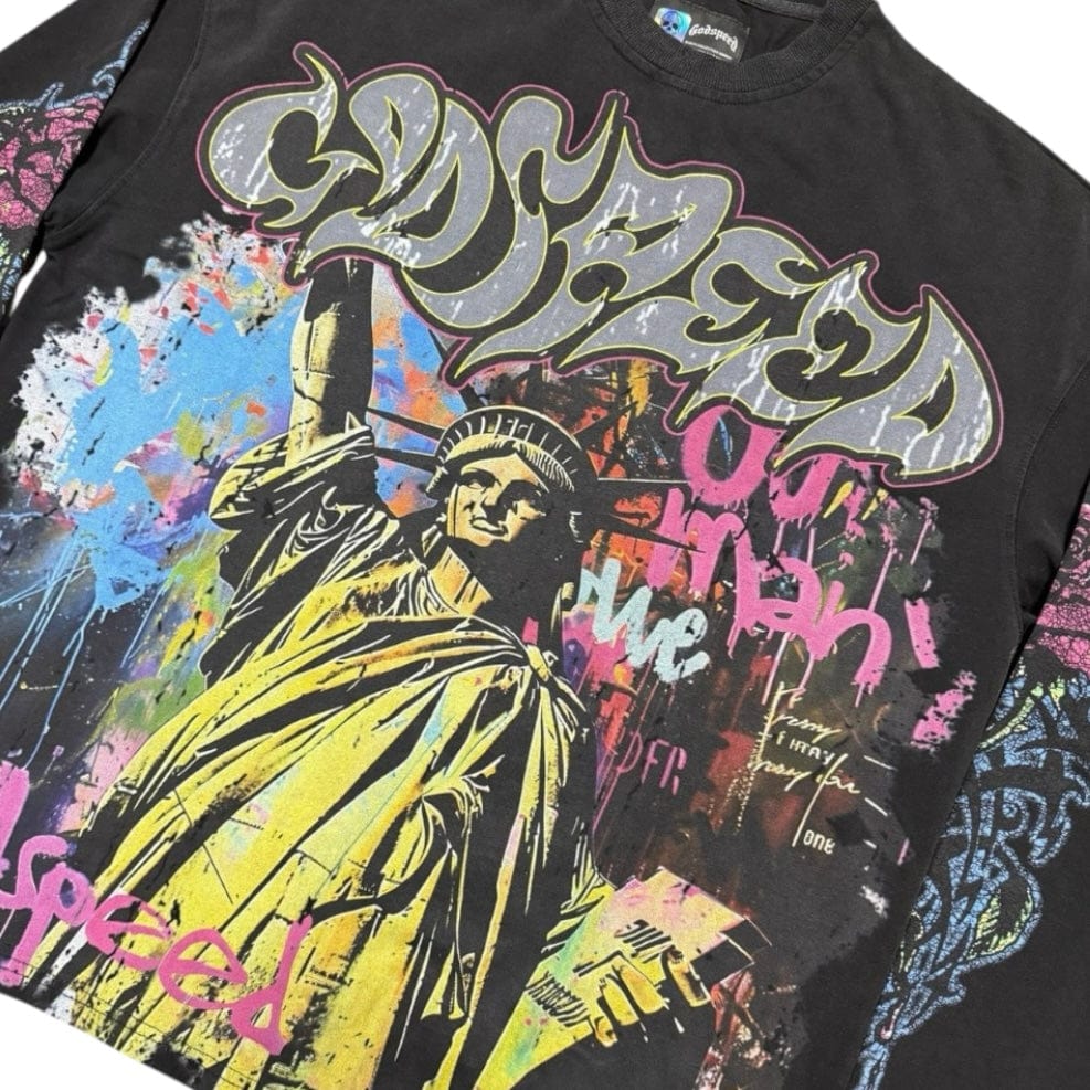 Godspeed Vandal LS T Shirt (Black Wash) - Image 3