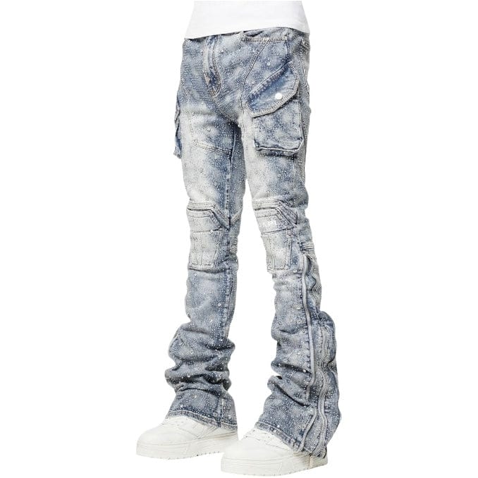 Guapi Coffin Arc Embellished Denim (Aqua Blue) - Image 3
