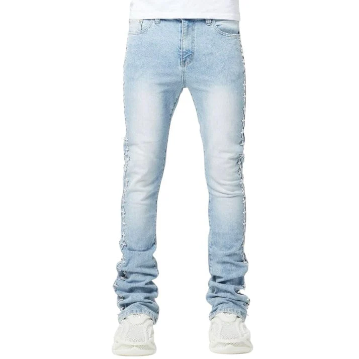 Guapi Crosses Embellished Denim (Vintage Blue)