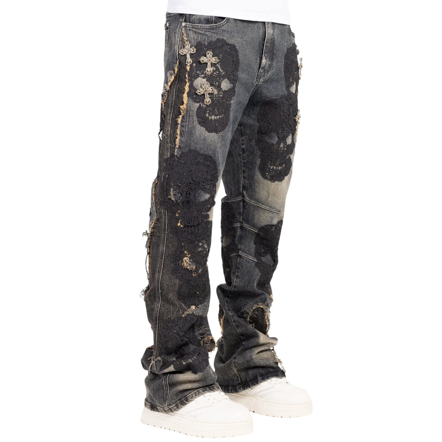 Guapi Sacred Skull Denim (Black Wash) 820SSD28 - Image 2