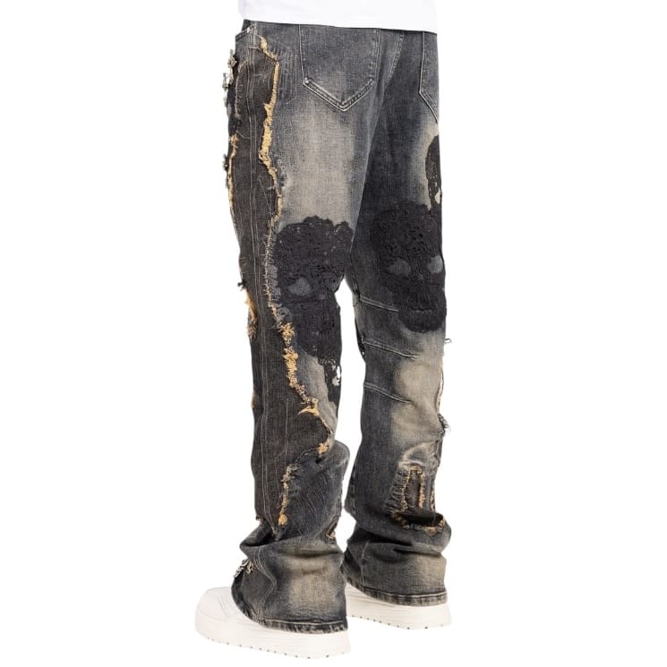 Guapi Sacred Skull Denim (Black Wash) 820SSD28 - Image 5