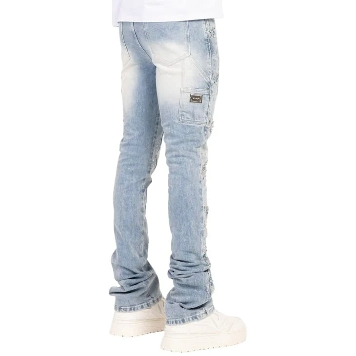 Guapi Spider Denim Jean (Aqua Blue) 836ABSD - Image 4