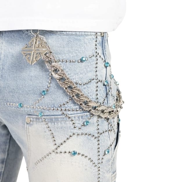 Guapi Spider Denim Jean (Aqua Blue) 836ABSD - Image 6