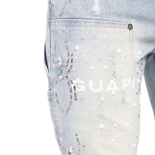 Guapi Spider Denim Jean (Aqua Blue) 836ABSD - Image 9
