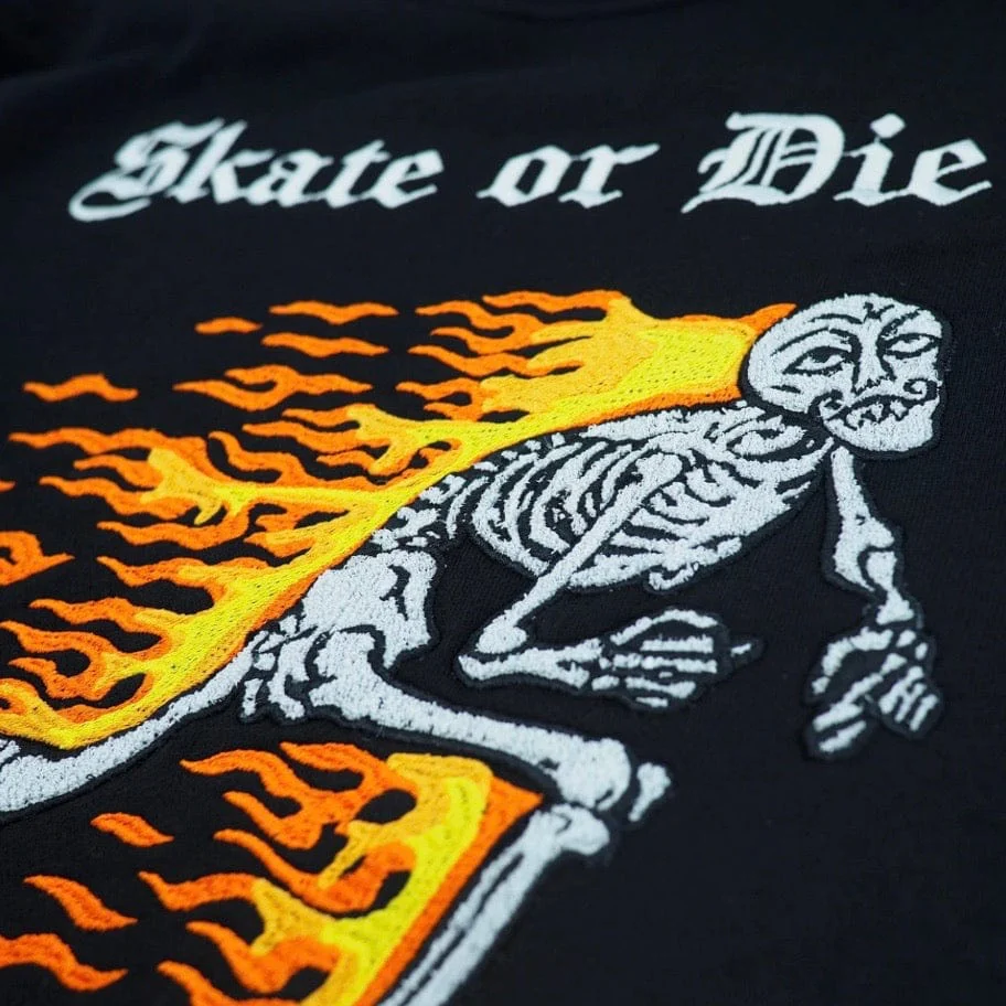 Haculla Skate Or Die Crewneck (Black) HA02BA-K01 - Image 2