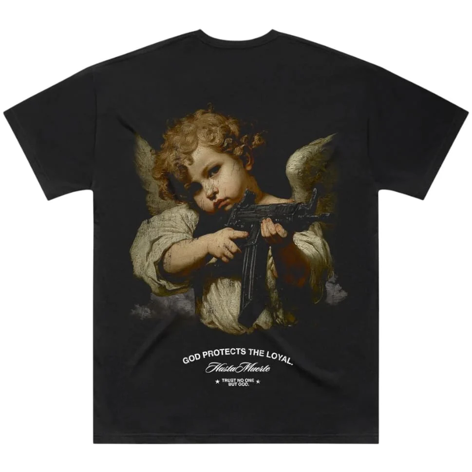 Hasta Muerte Angel Shooter Tee (Black) - Image 2