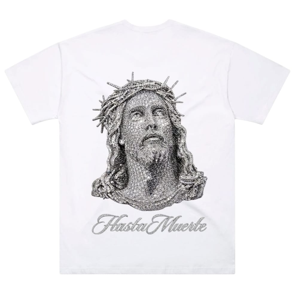 Hasta Muerte Jesus Pendant Tee (White) - Image 2