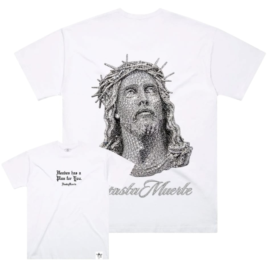 Hasta Muerte Jesus Pendant Tee (White) - Image 3