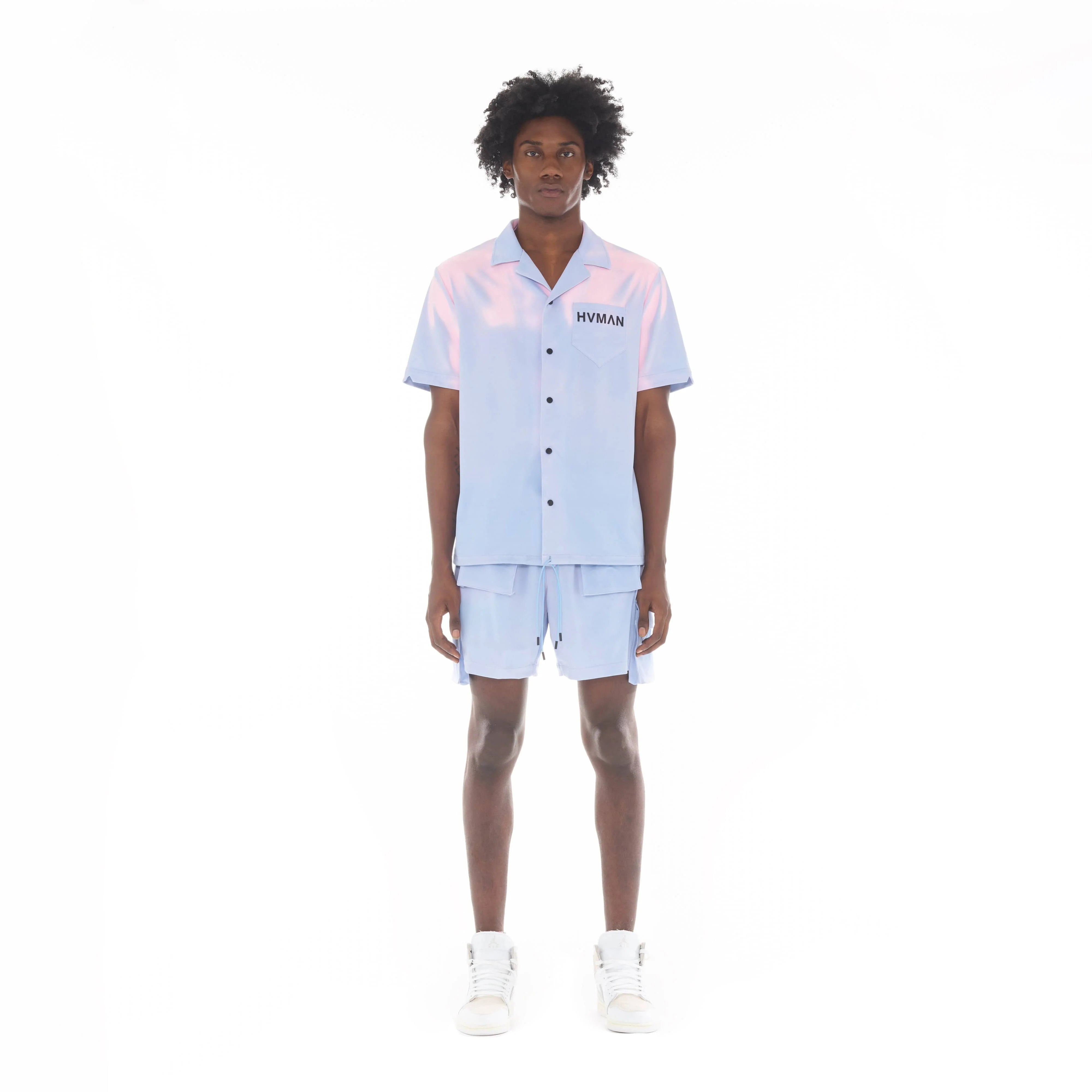 HEAT SENSITIVE NYLON SHORTS IN SKY - Image 2
