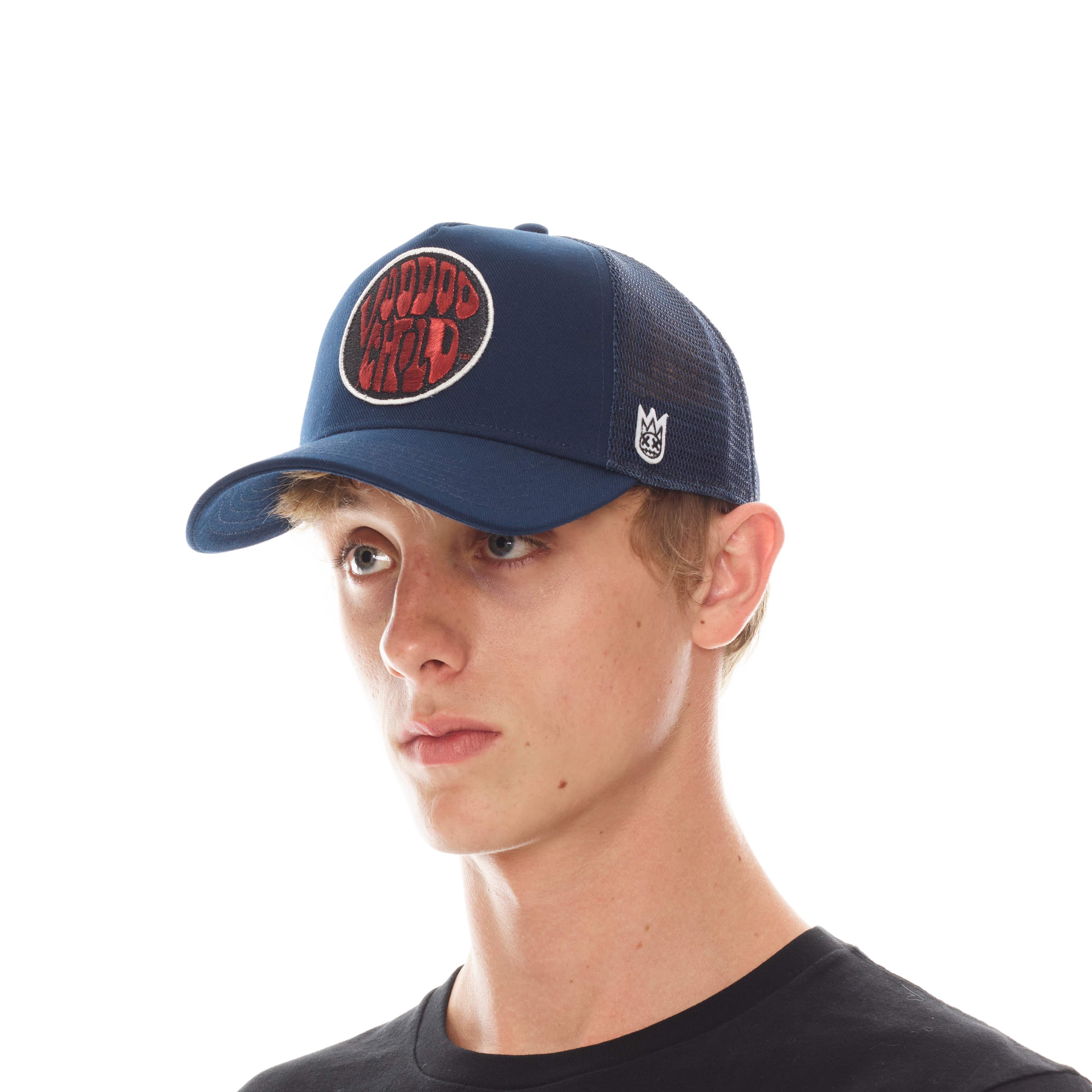 HENDRIX MESH BACK TRUCKER CURVED VISOR IN NAVY - Image 2