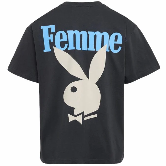 Homme Femme Twisted Bunny Tee (Black/Blue) HFPB202420-6 - Image 2