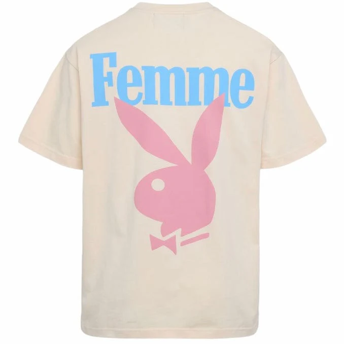 Homme Femme Twisted Bunny Tee (Cream/Pink) HFPB202420-3 - Image 2