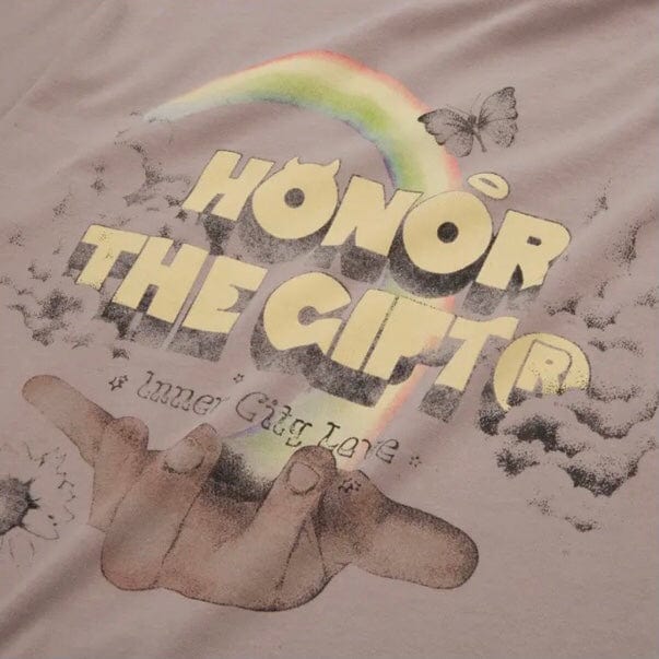 Honor The Gift Palms Graphic Tee (Stone) - Image 4
