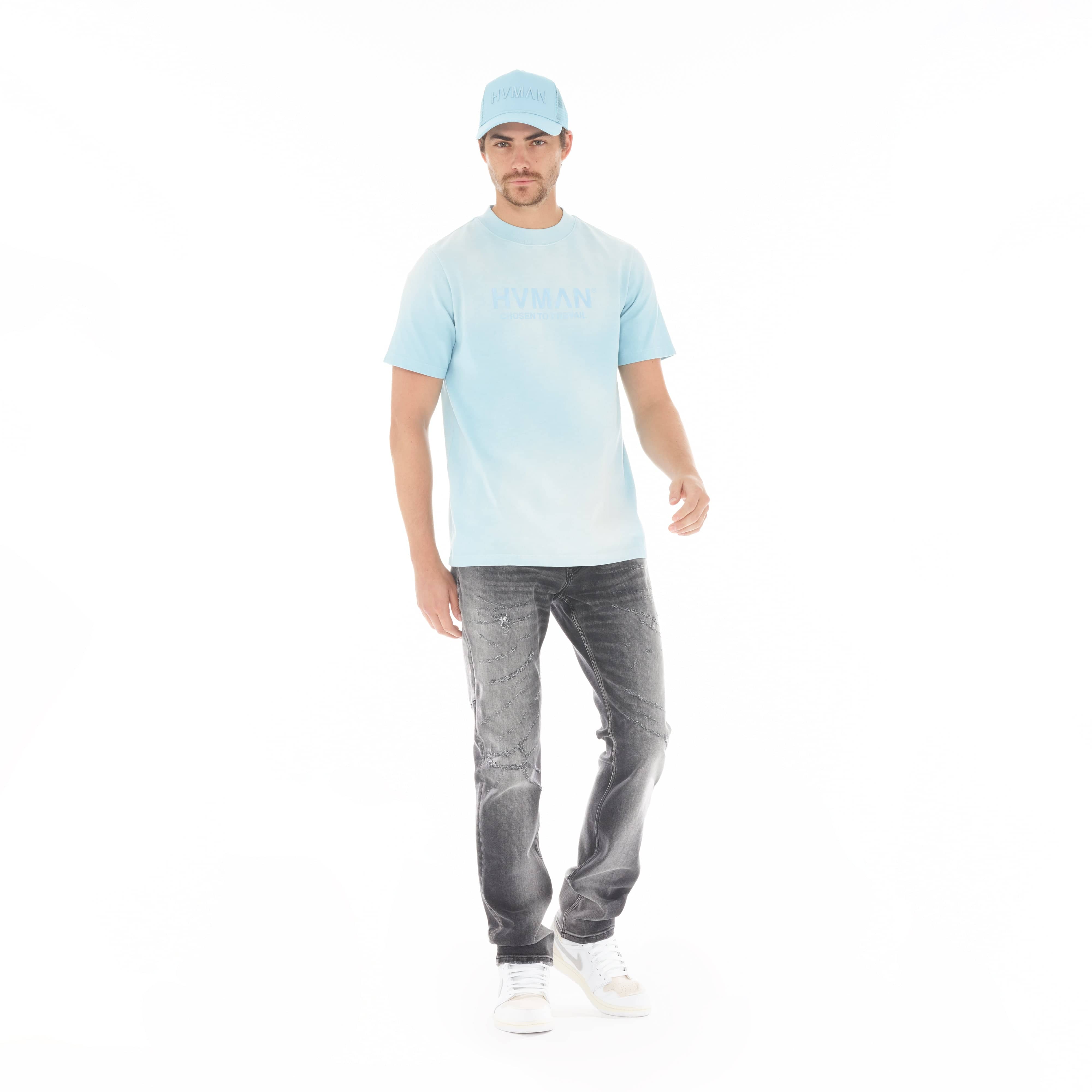 HVMAN BASIC LOGO TEE IN SKY - Image 3