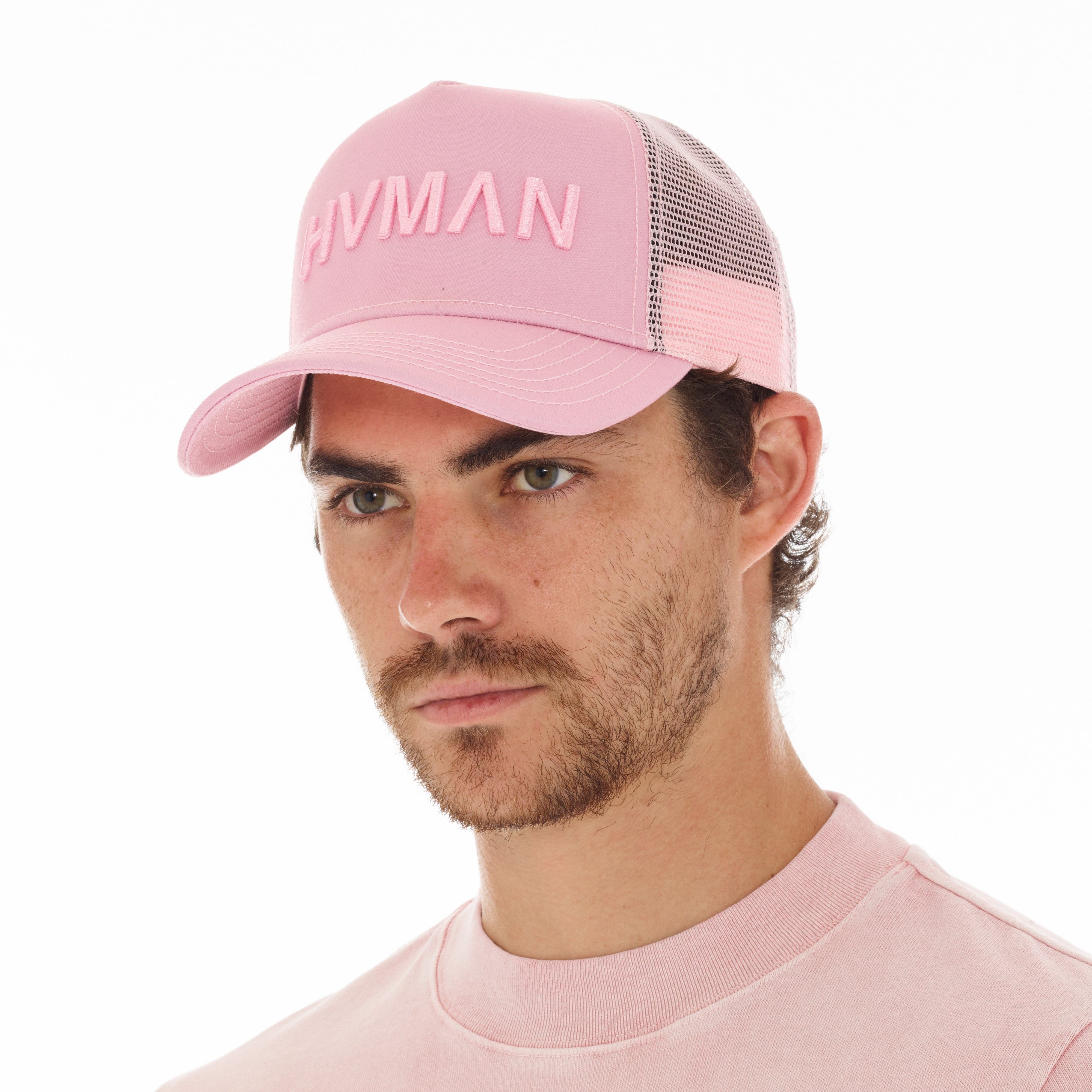 HVMAN MESH TRUCKER CAP IN CORAL - Image 2