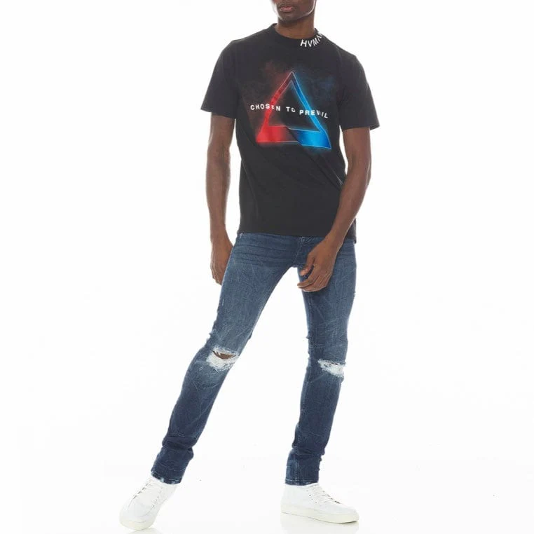 Hvman Neon Triangle T Shirt (Black) 322B10-TT30A - Image 3